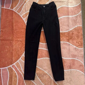 Vtg BONGO High Waist Tapered Mom Jeans Sz 11 28" waist x 32" Black 100% Cotton
